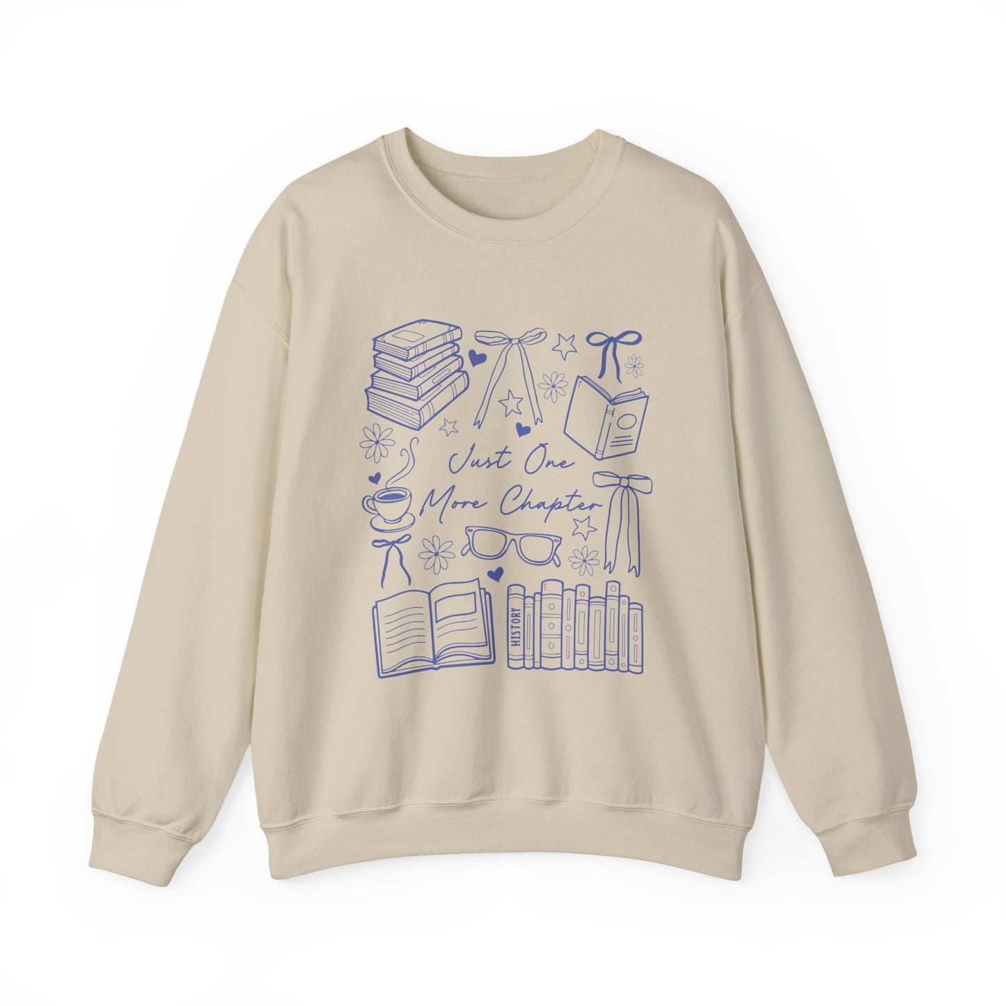 Just One More Chapter Crewneck Sweatshirt For Book Lovers, Bookish Merch, Booktok