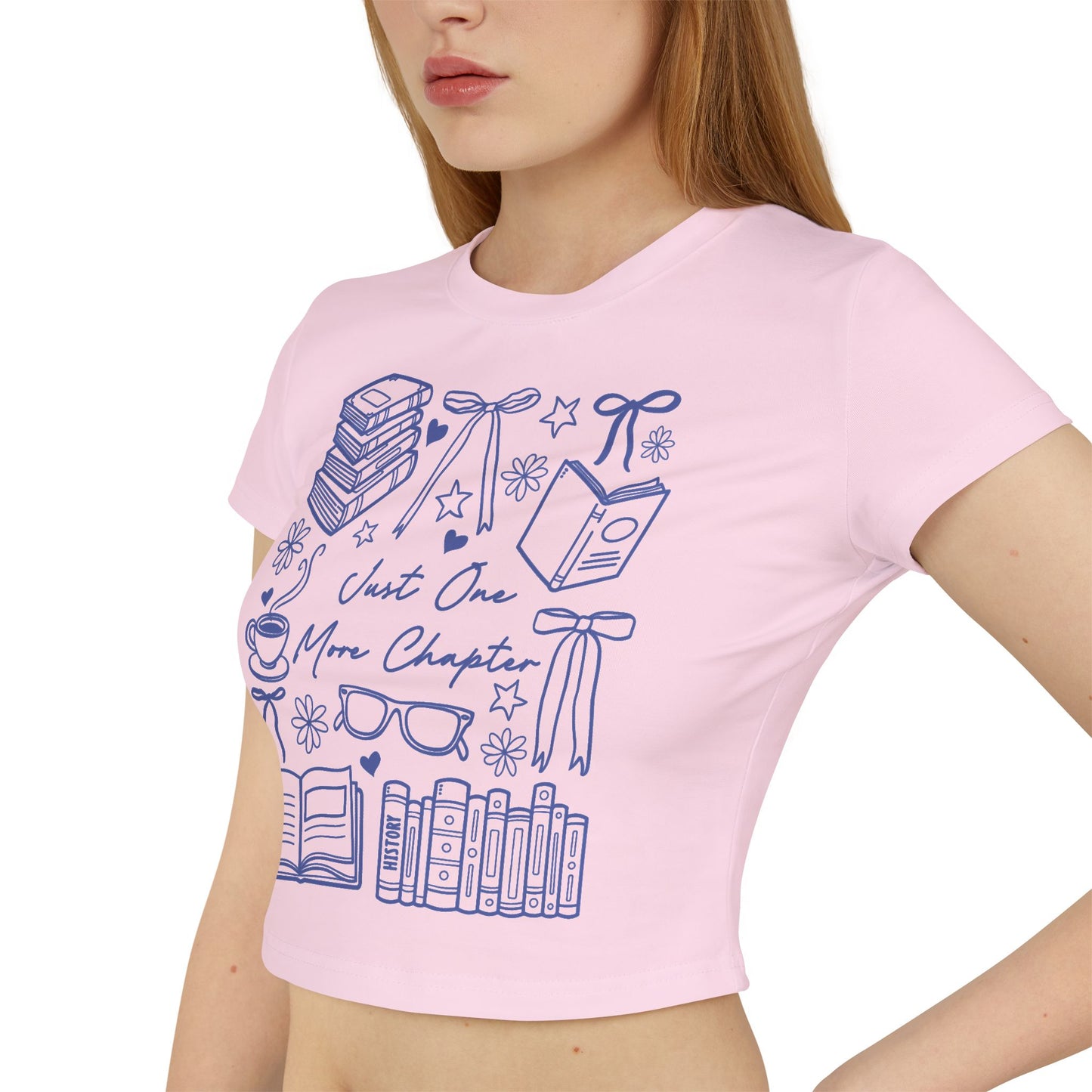 Just One More Chapter Baby Tee for Book Lovers, Bookish Merch, Booktok