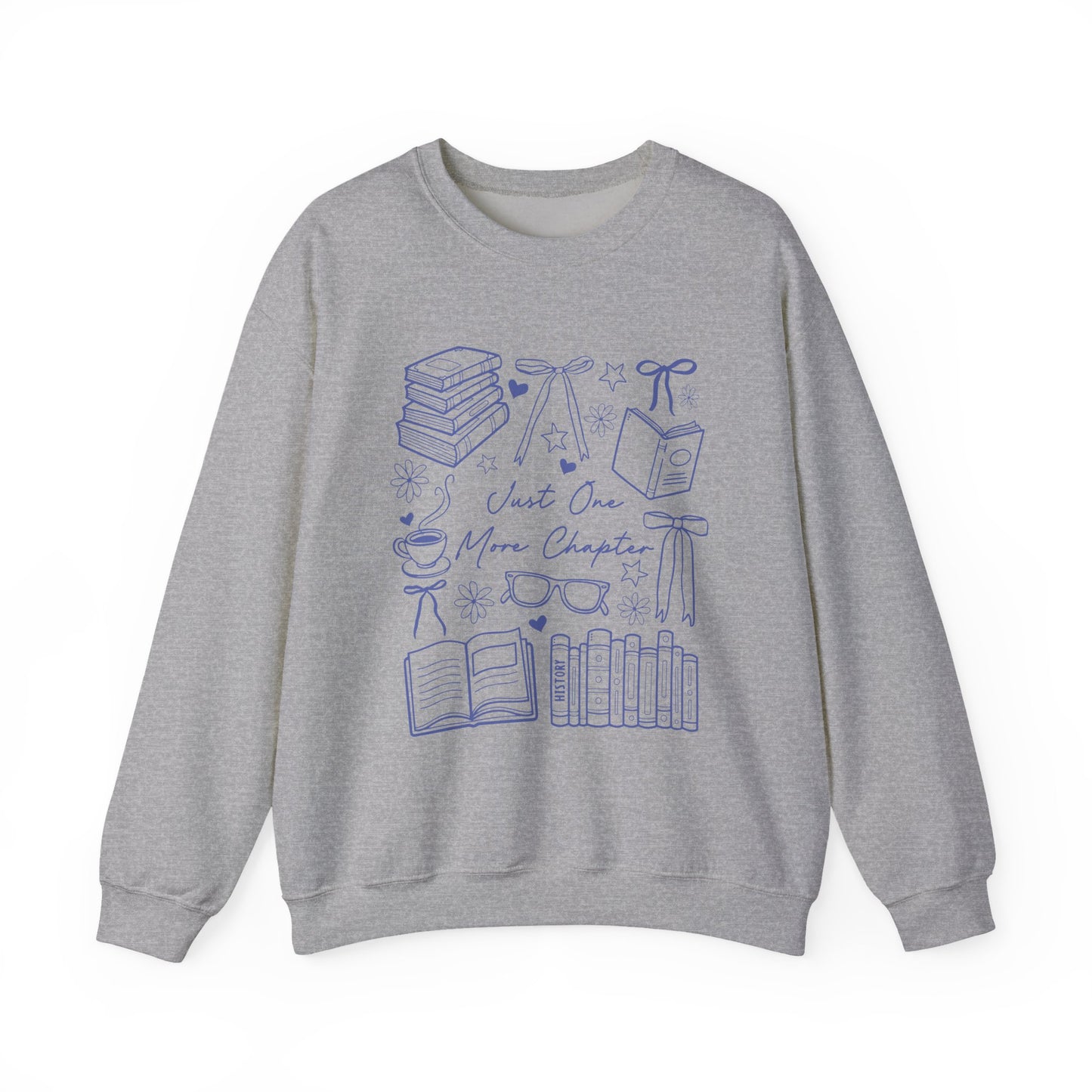 Just One More Chapter Crewneck Sweatshirt For Book Lovers, Bookish Merch, Booktok