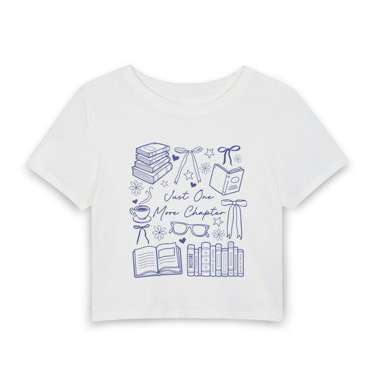 One More Chapter Women's Baby Tee for Book Lovers, Bookish Merch, Booktok, Romance Readers