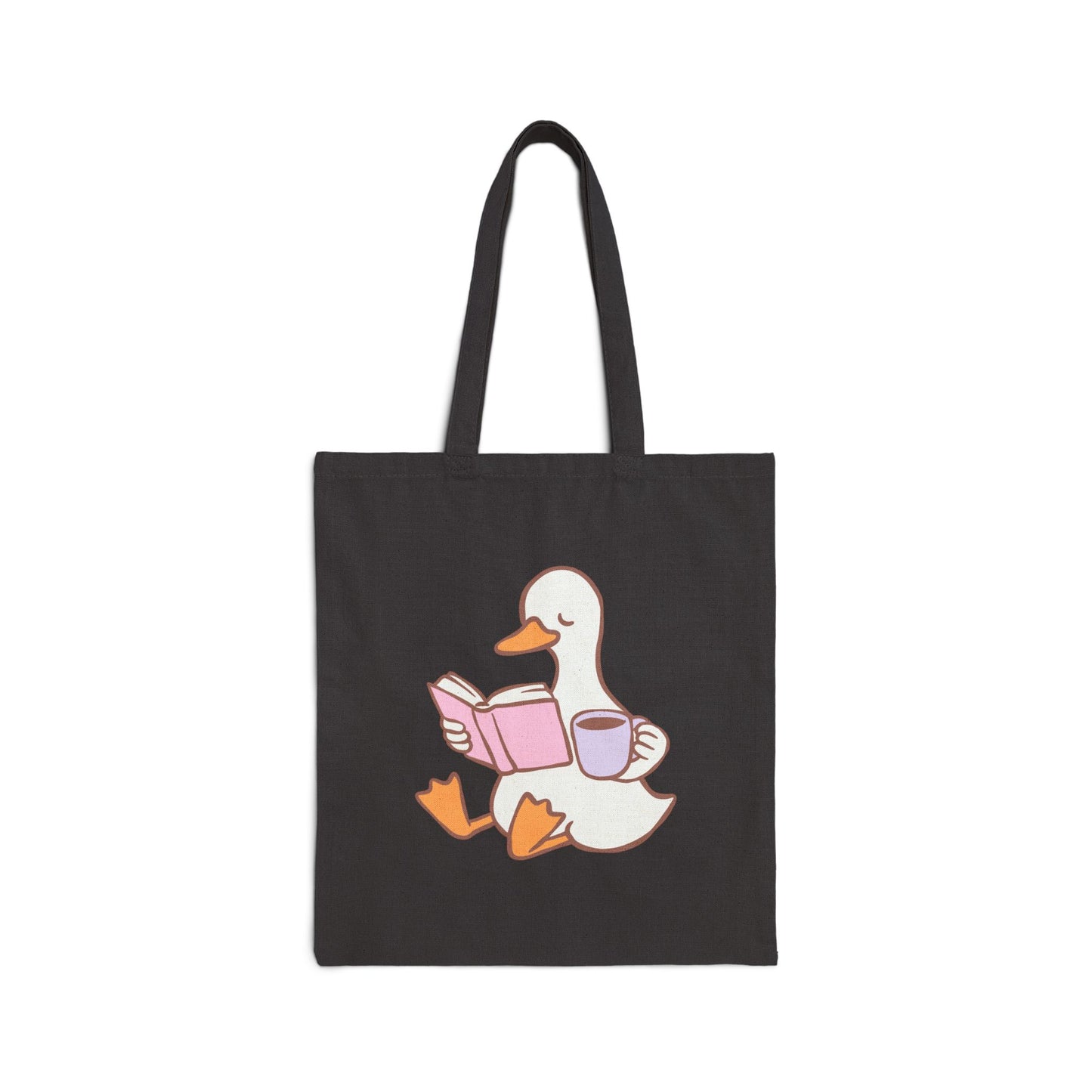 Duck Reading Cotton Canvas Tote Bag For Book Lovers, Bookish Merch, Booktok