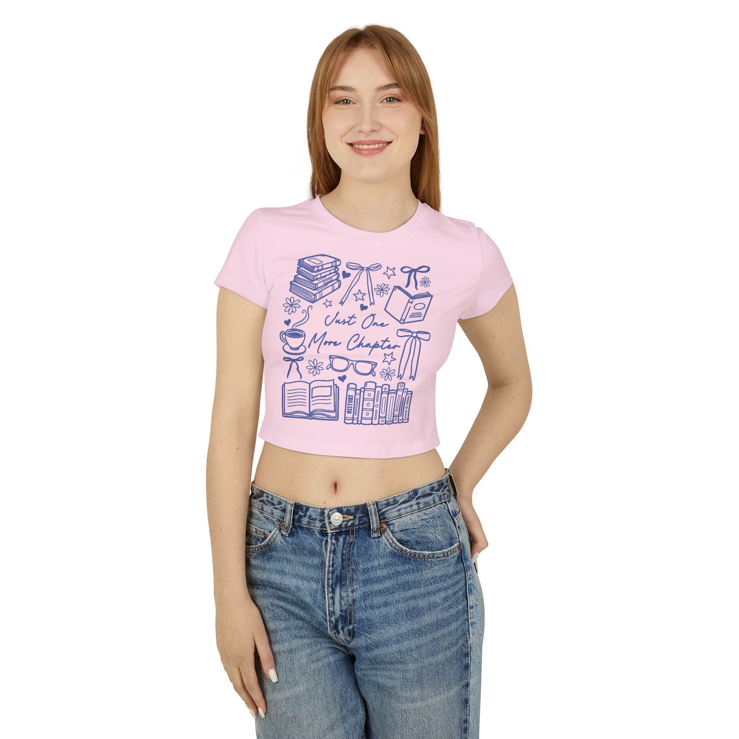 Just One More Chapter Baby Tee for Book Lovers, Bookish Merch, Booktok