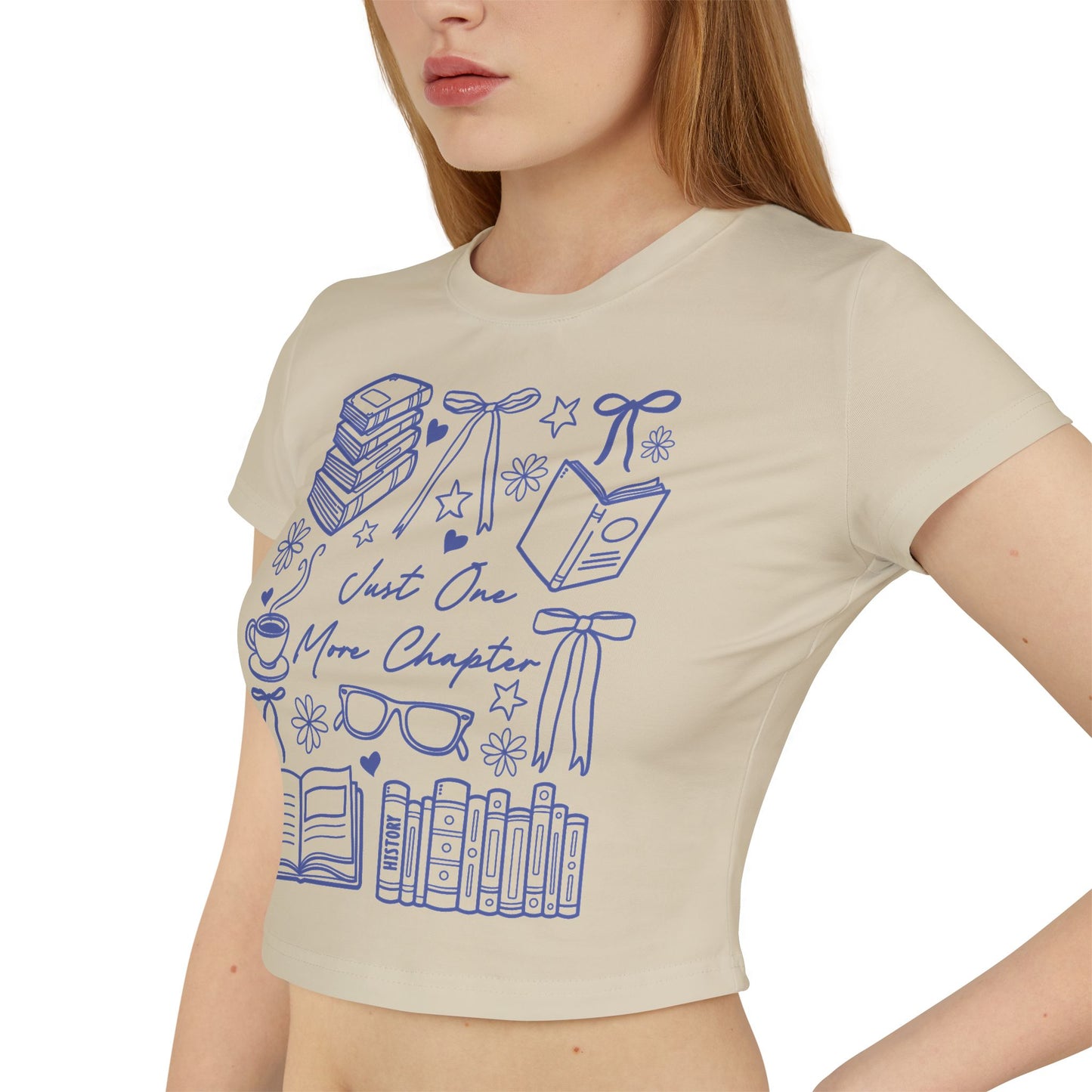 Just One More Chapter Baby Tee for Book Lovers, Bookish Merch, Booktok