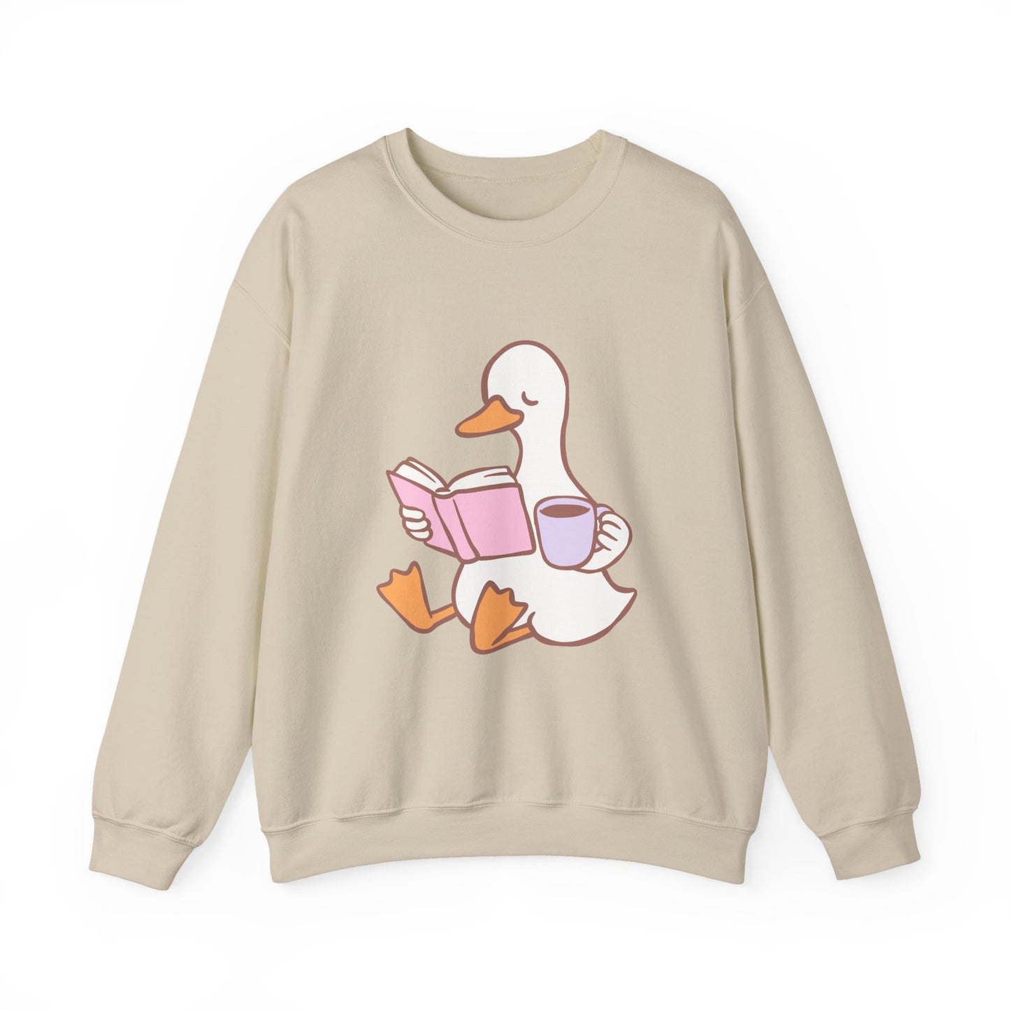 Duck Reading Crewneck Sweatshirt For Book Lovers, Bookish Merch, Booktok