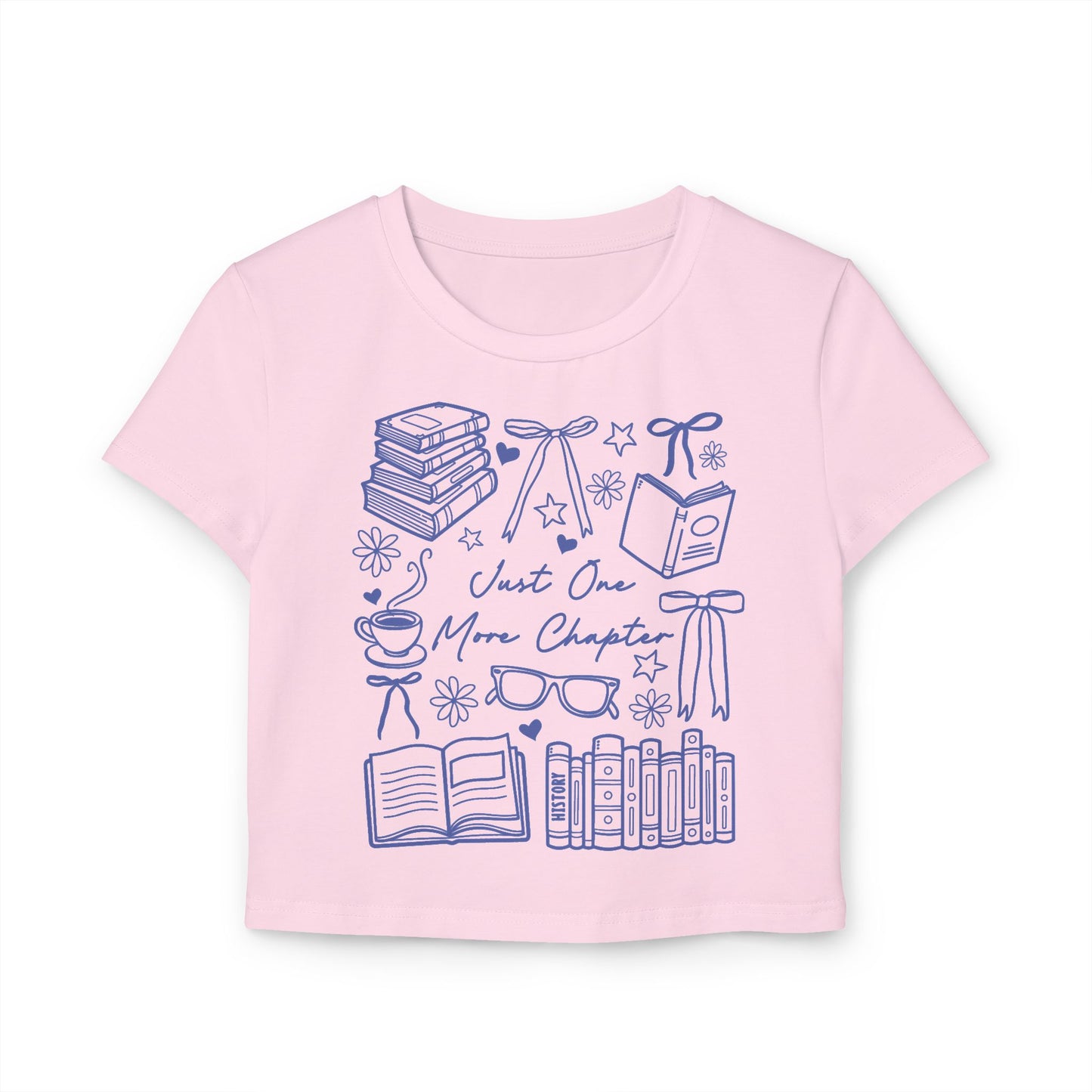 Just One More Chapter Baby Tee for Book Lovers, Bookish Merch, Booktok