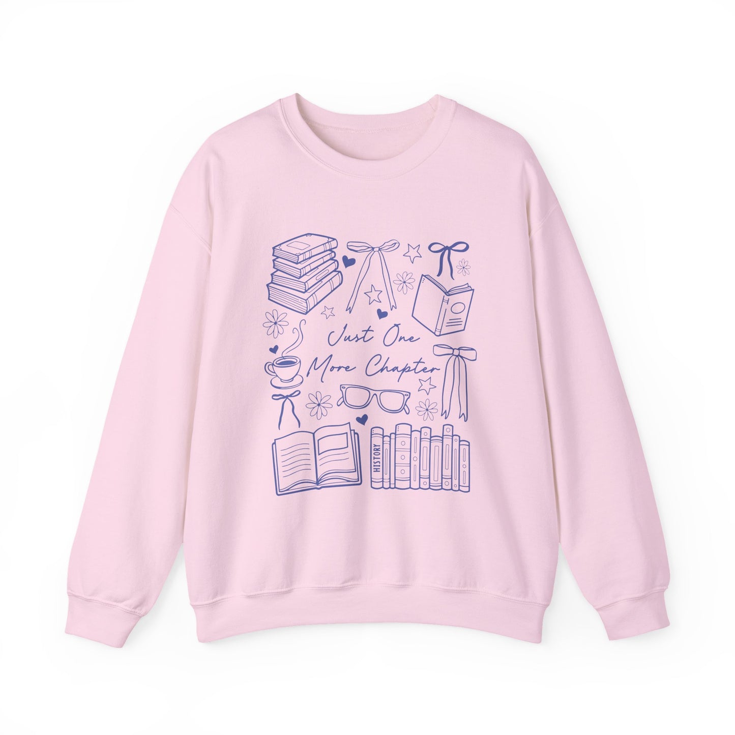 Just One More Chapter Crewneck Sweatshirt For Book Lovers, Bookish Merch, Booktok