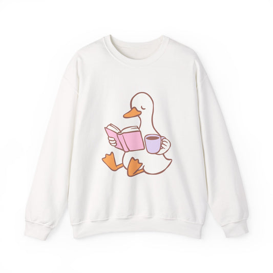 Duck Reading Crewneck Sweatshirt For Book Lovers, Bookish Merch, Booktok