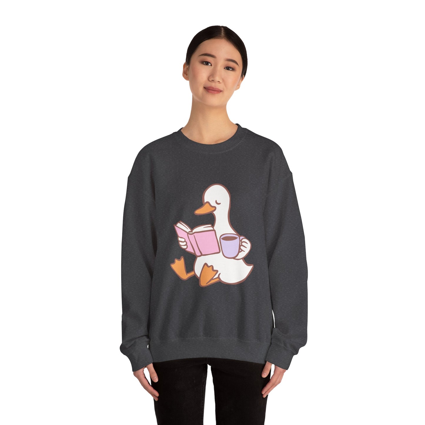 Duck Reading Crewneck Sweatshirt For Book Lovers, Bookish Merch, Booktok