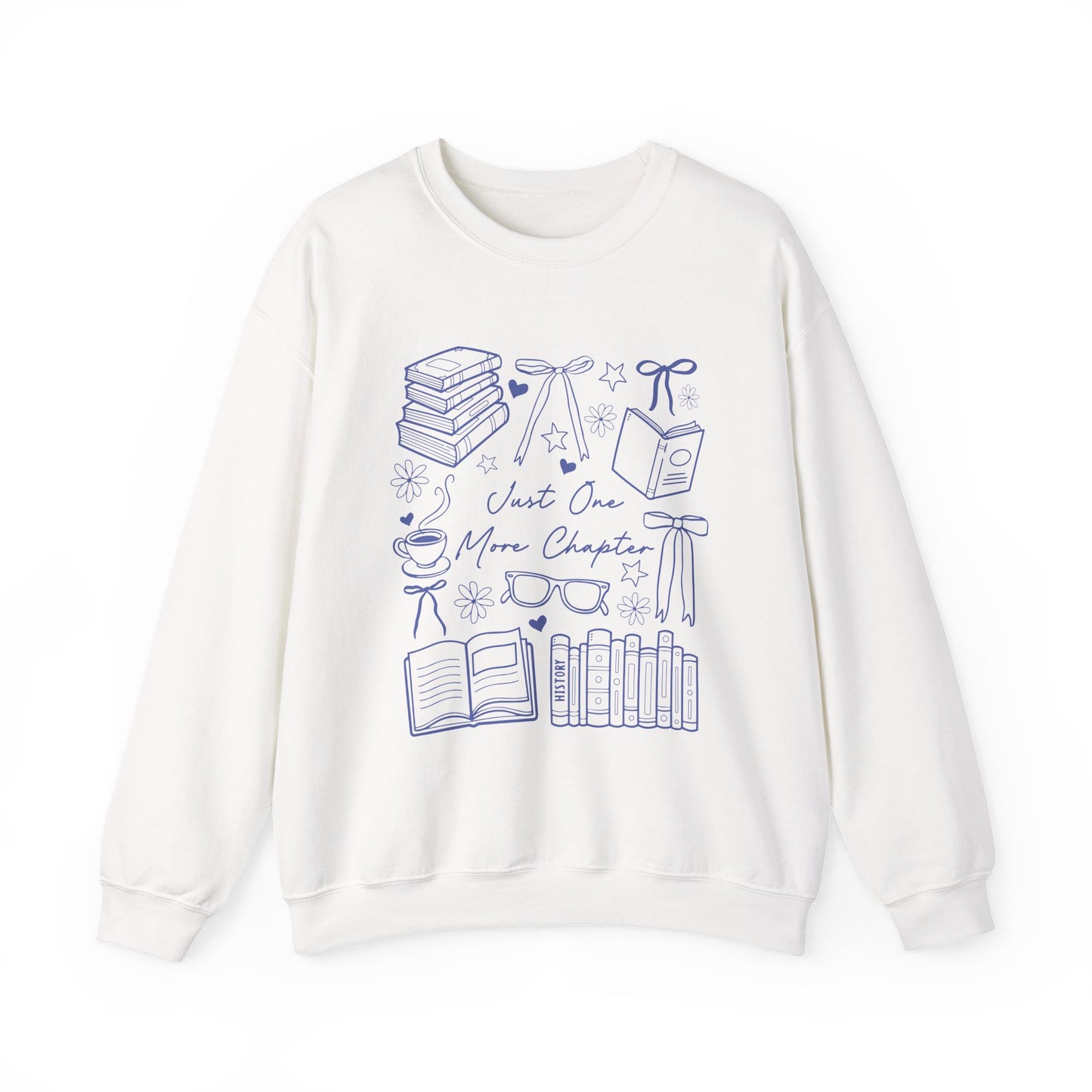 Just One More Chapter Crewneck Sweatshirt For Book Lovers, Bookish Merch, Booktok
