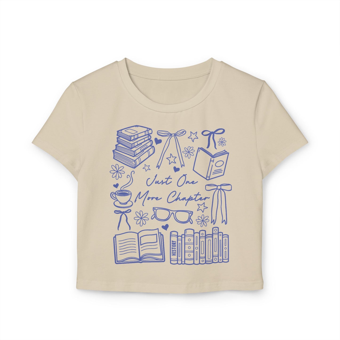 Just One More Chapter Baby Tee for Book Lovers, Bookish Merch, Booktok