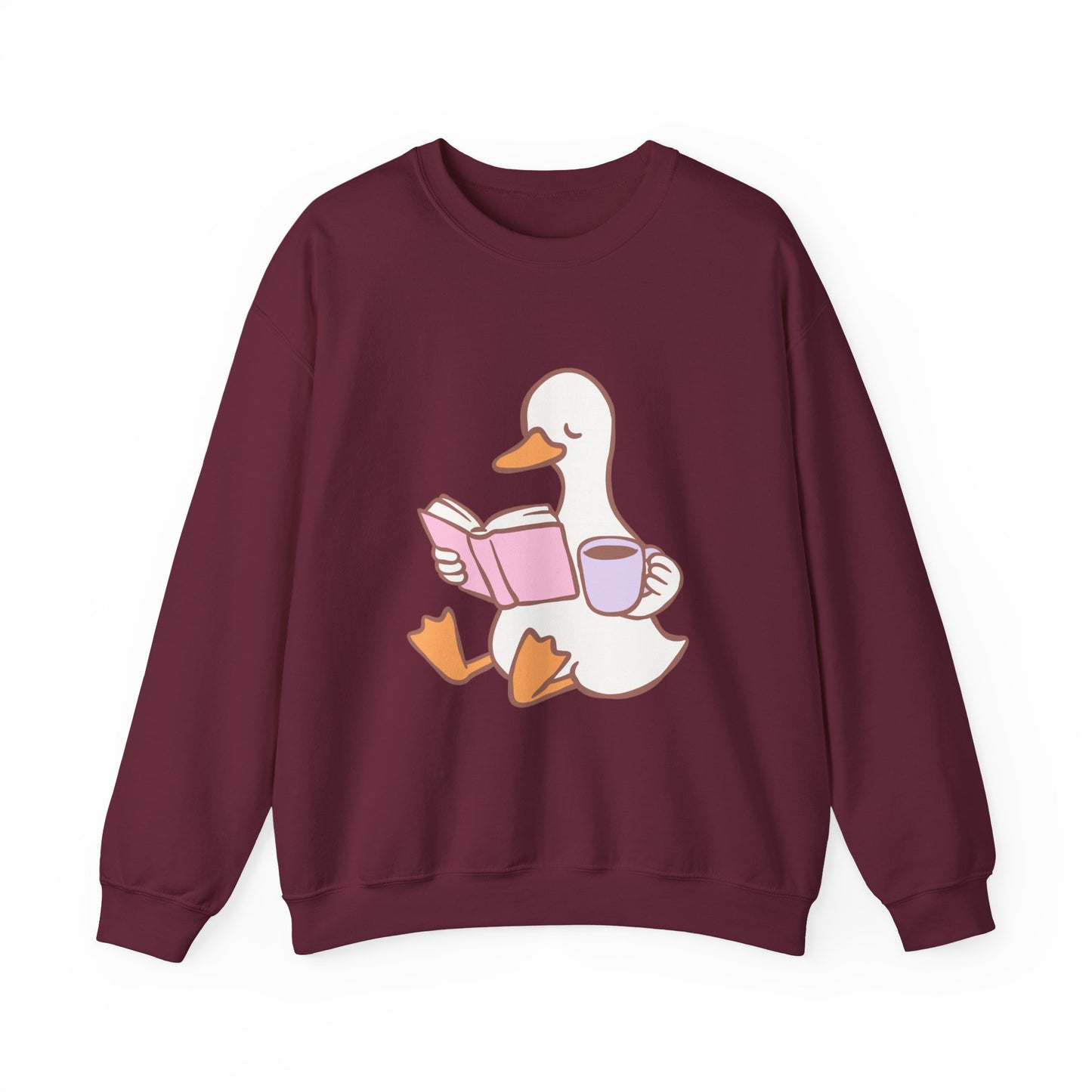 Duck Reading Crewneck Sweatshirt For Book Lovers, Bookish Merch, Booktok