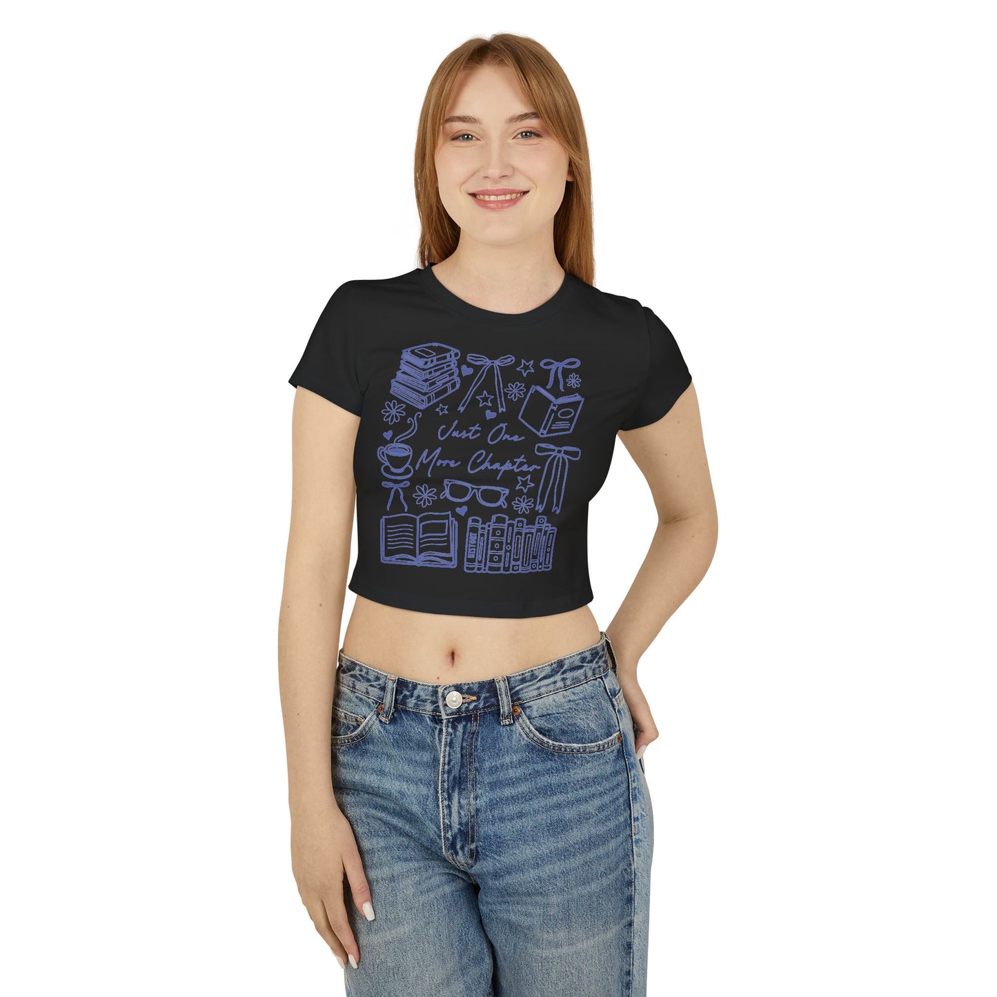 Just One More Chapter Baby Tee for Book Lovers, Bookish Merch, Booktok