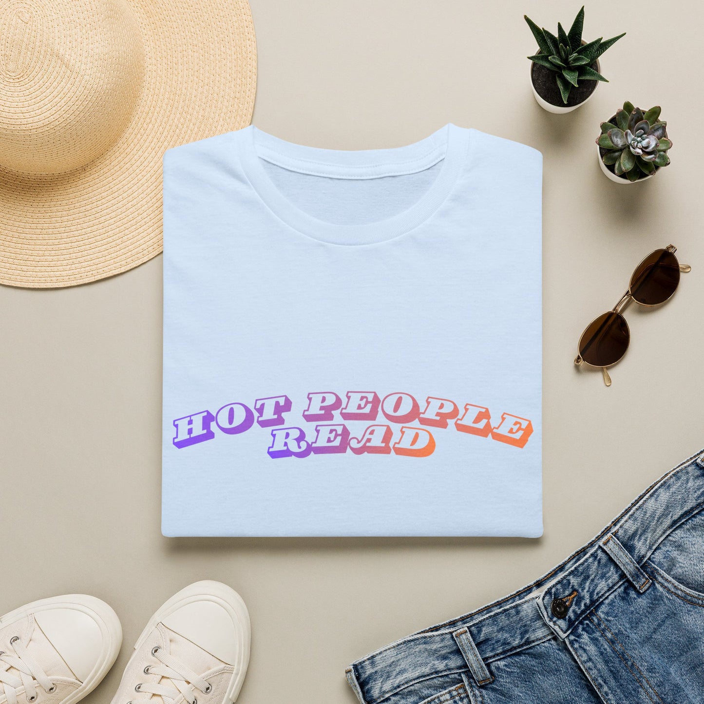 Hot People Read T-Shirt For Book Lovers, Booktok, Book Girlies, Book Merch
