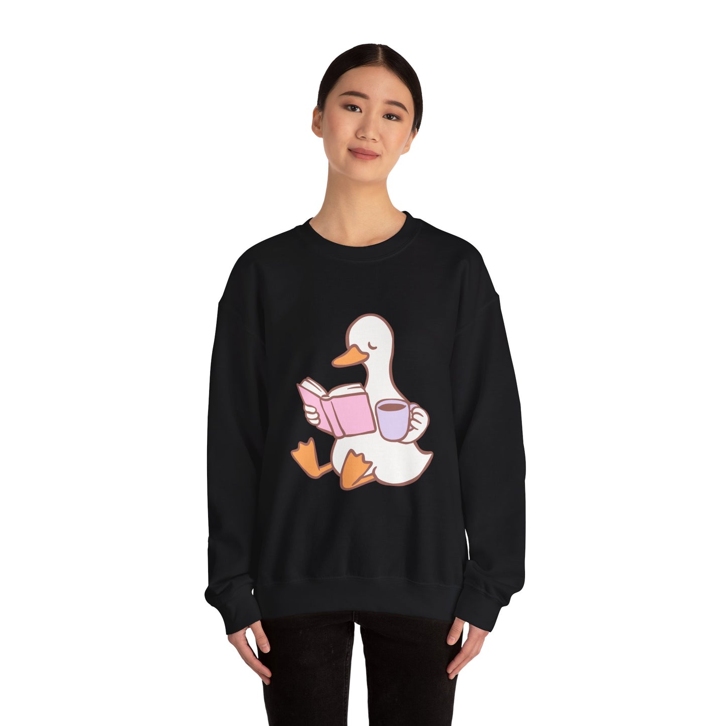Duck Reading Crewneck Sweatshirt For Book Lovers, Bookish Merch, Booktok