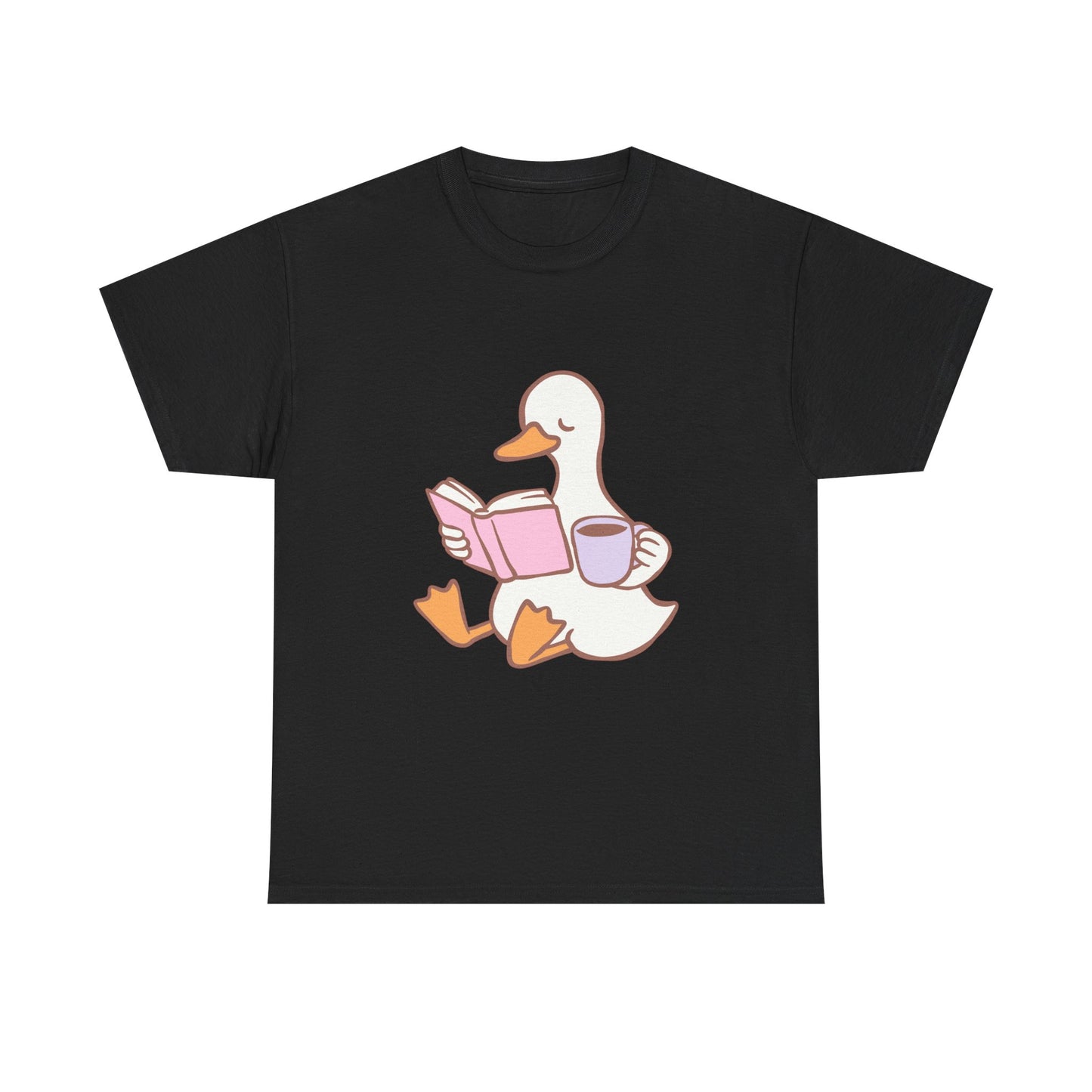 Duck Reading Heavy Cotton Tee For Book Lovers, Bookish Merch, Booktok