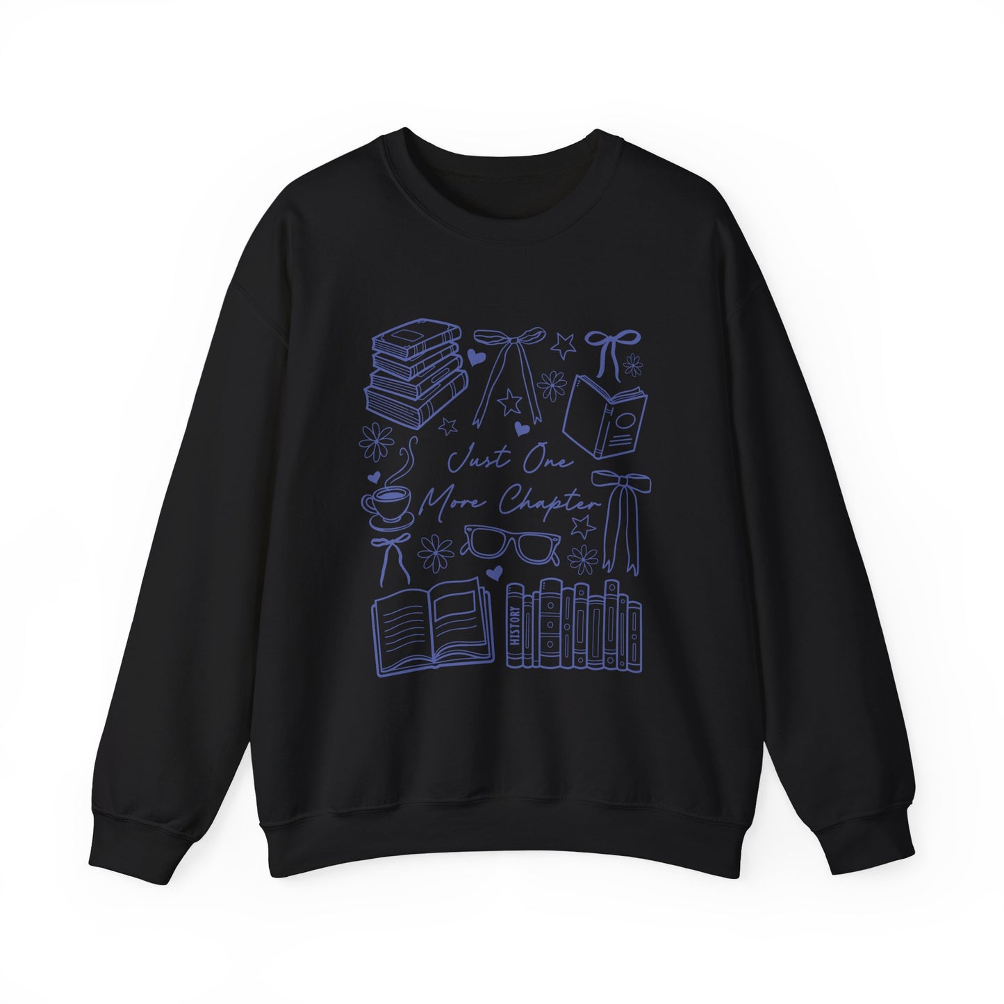 Just One More Chapter Crewneck Sweatshirt For Book Lovers, Bookish Merch, Booktok