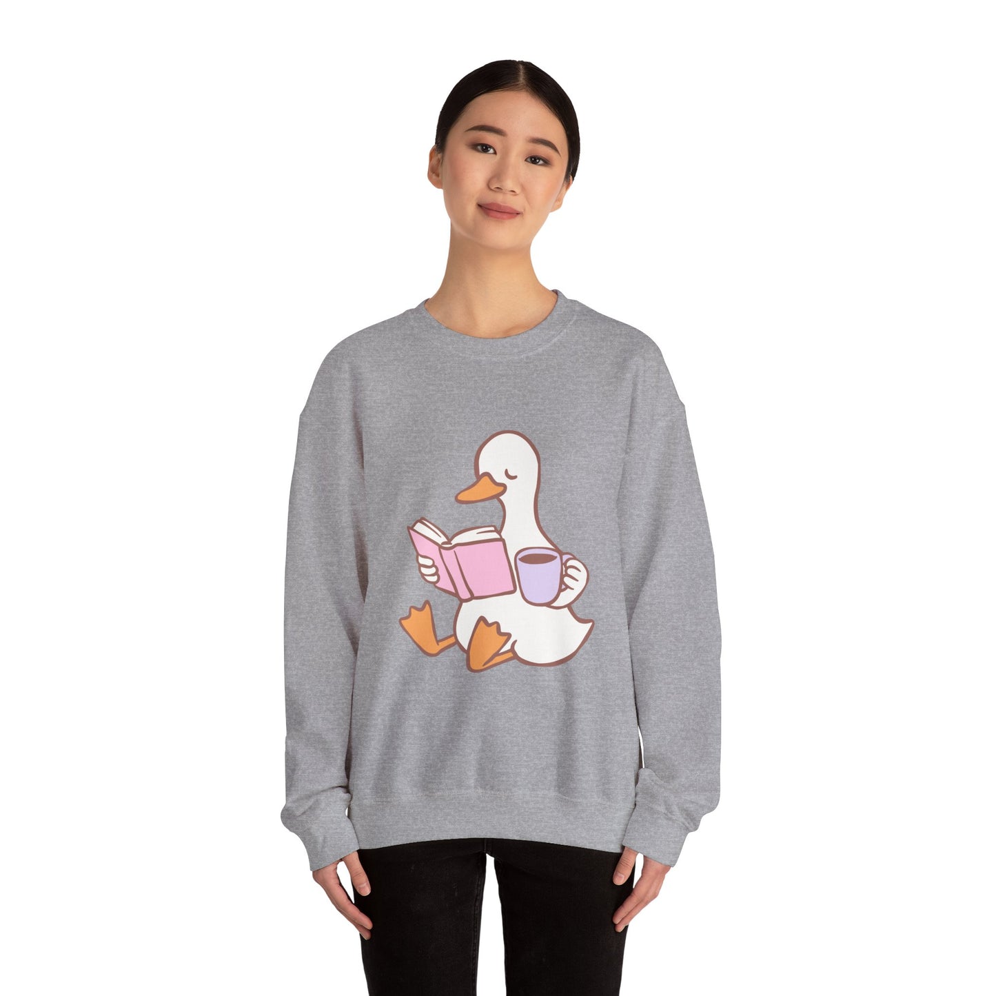 Duck Reading Crewneck Sweatshirt For Book Lovers, Bookish Merch, Booktok