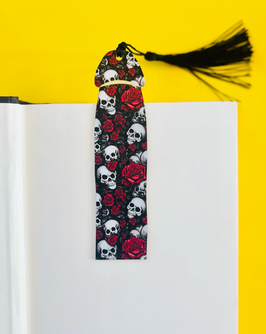 Skull + Roses Cockmark Bookmark