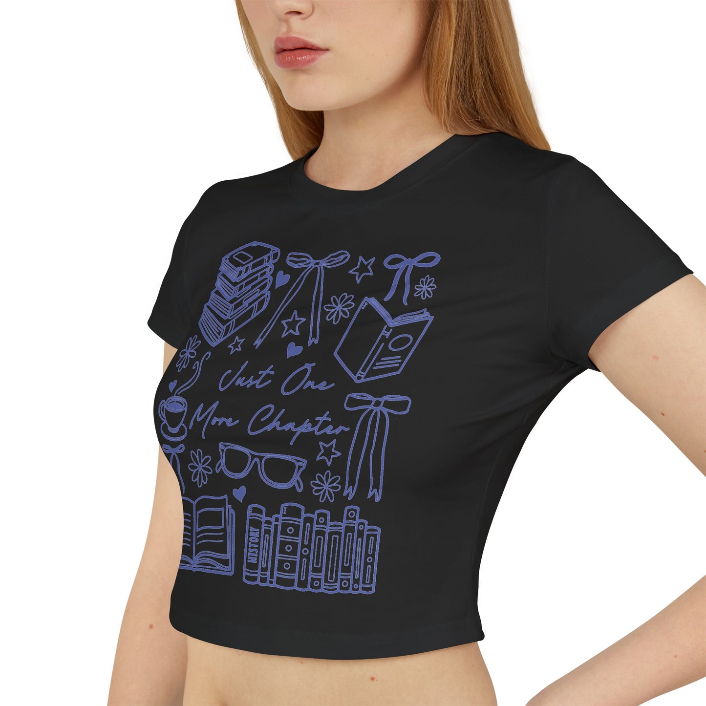 Just One More Chapter Baby Tee for Book Lovers, Bookish Merch, Booktok