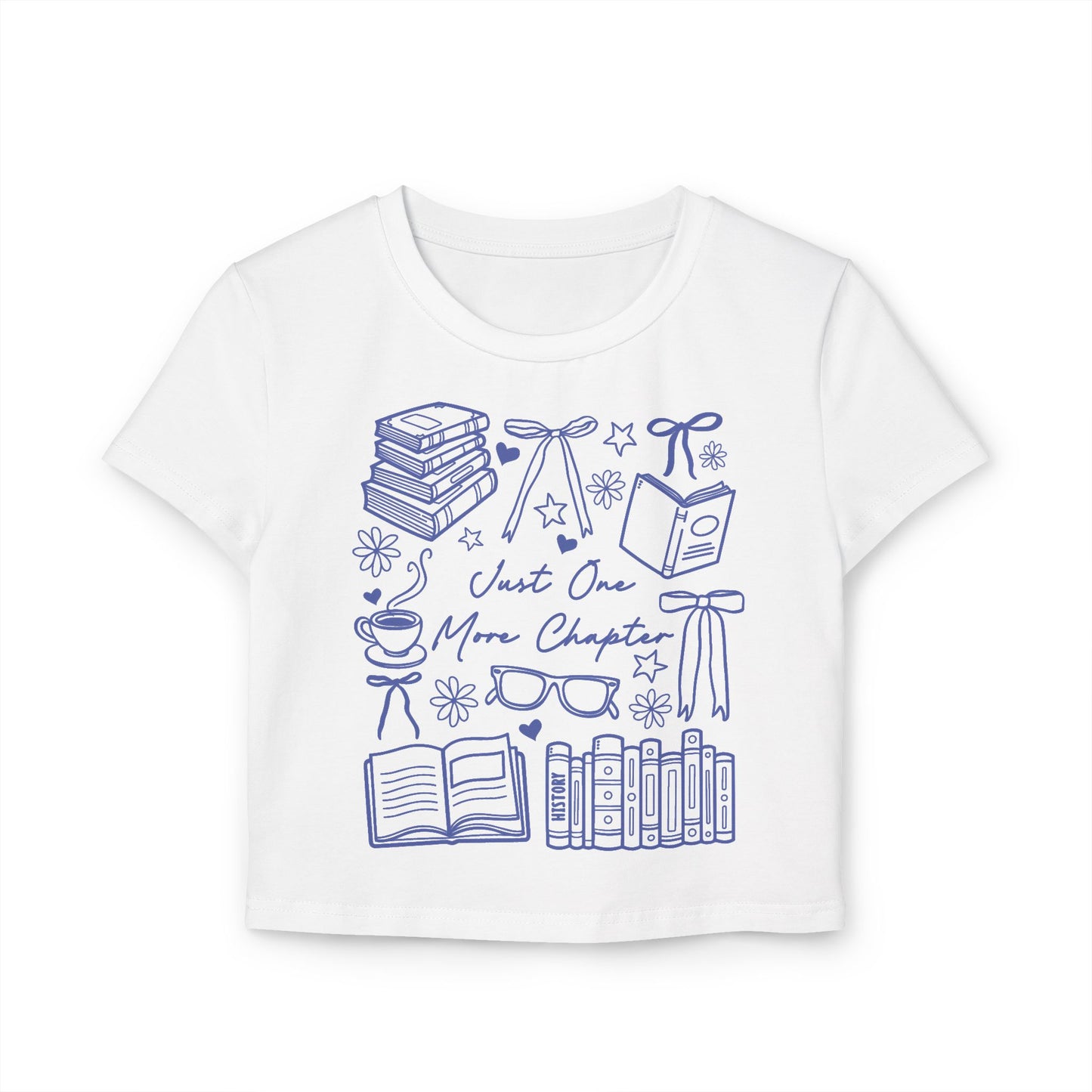 Just One More Chapter Baby Tee for Book Lovers, Bookish Merch, Booktok