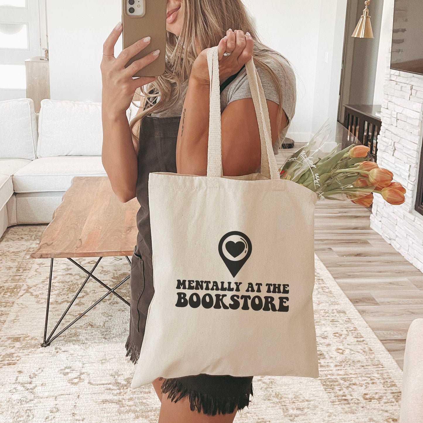 Mentally at the Bookstore Tote Bag