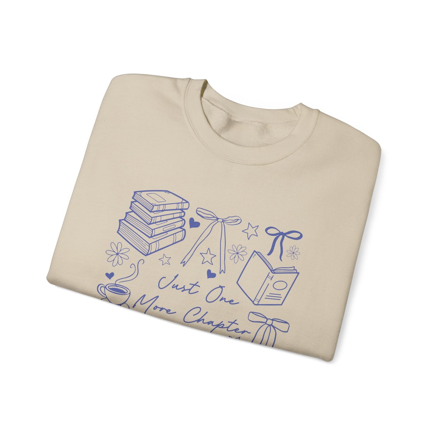 Just One More Chapter Crewneck Sweatshirt For Book Lovers, Bookish Merch, Booktok