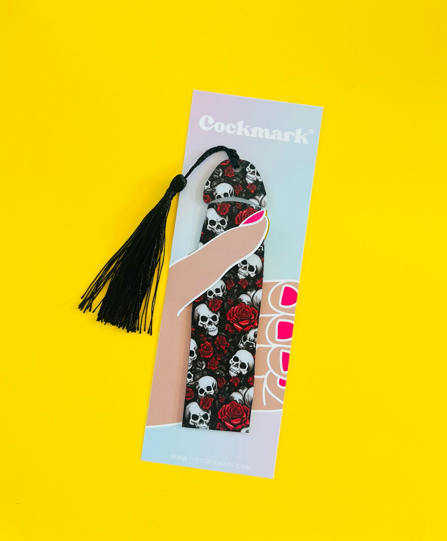 Skull + Roses Cockmark Bookmark